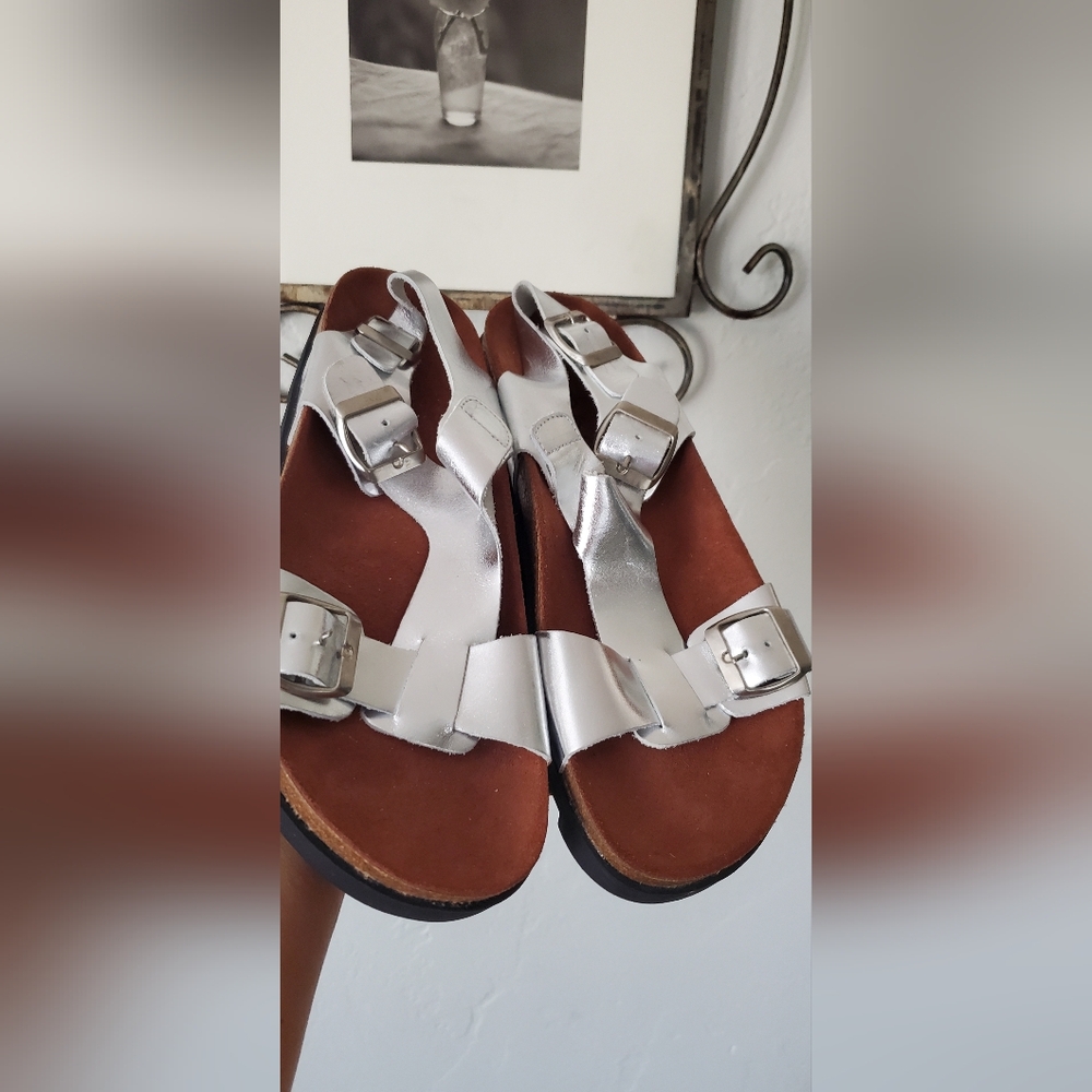 Sixtyseven Silver Buckle Sandals
